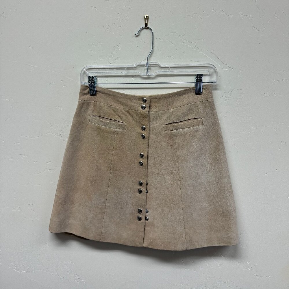 Intermix Suede Skirt
